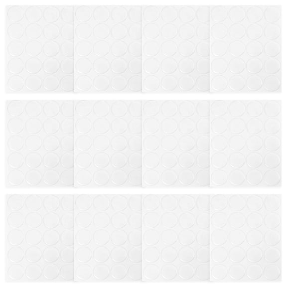 OUNONA 300Pcs Transparent Circle Epoxy Stickers Durable Self Adhesive Resin Stickers