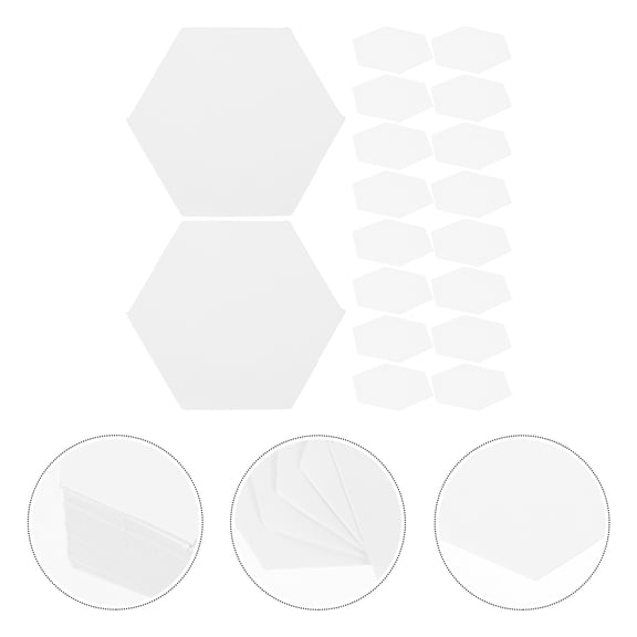 OUNONA 300 Pieces White Hexagonal Paper Sheets for Drawing, Painting, Patchwork, and Craft Projects