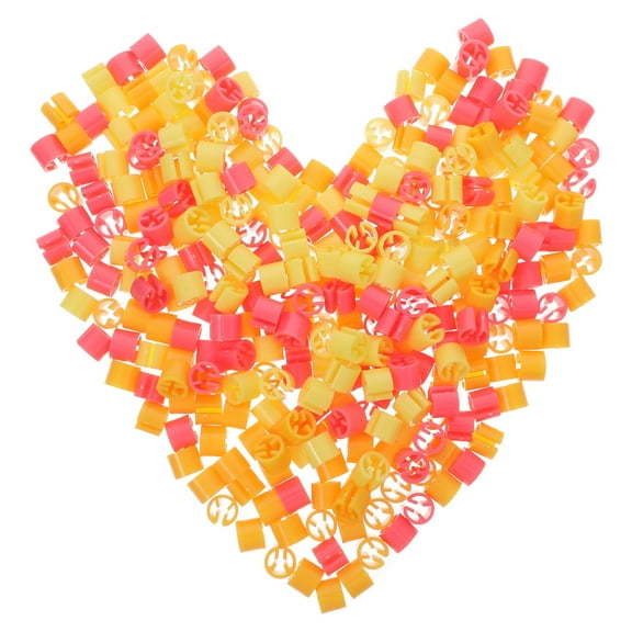 OUNONA Clear Coding Plastic Hanger Size Markers for Easy Identification 300Pcs