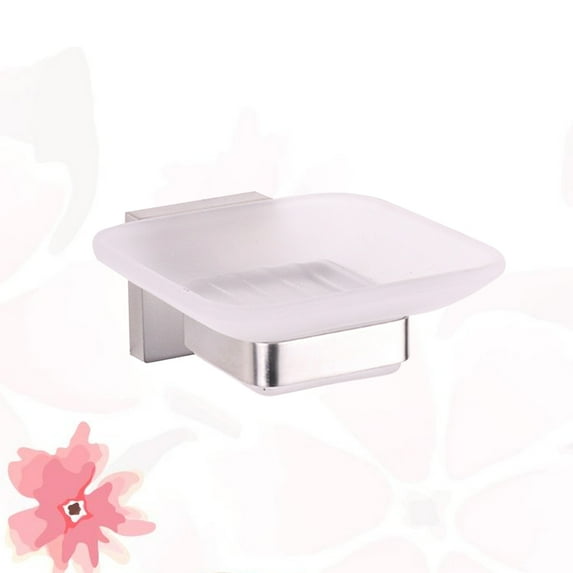 OUNONA 304 Stainless Steel Soap Holder Wall Mount Soup Tray Shower