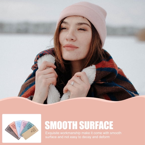 OUNONA 30Pcs Assorted Color Embossed Sewing Labels for Handmade Clothing and Apparel