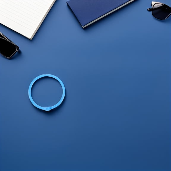 OUNONA 30Pcs Blue Metal Binder Rings for Office Loose Leaf Papers and Flashcard Organization