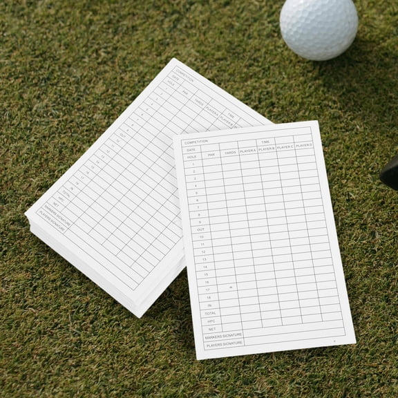 OUNONA 30-Pack Golf Score Record Cards, Lightweight Coated Paper for Scorekeeping and Game Tracking