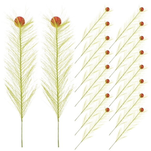 OUNONA 30Pcs Faux Reed Greenery Decorative Stems for Indoor Vase and Table Decor