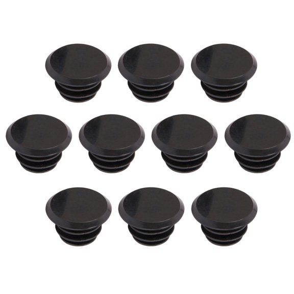 OUNONA 30Pcs Plastic Handlebar Grip End Stoppers Strong Lightweight for Mountain Bike Black