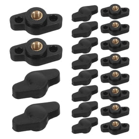 OUNONA 30Pcs Replacement M5 T Shape Screw Wing Knobs with Antislip Surface for Furniture and Woodworking Projects