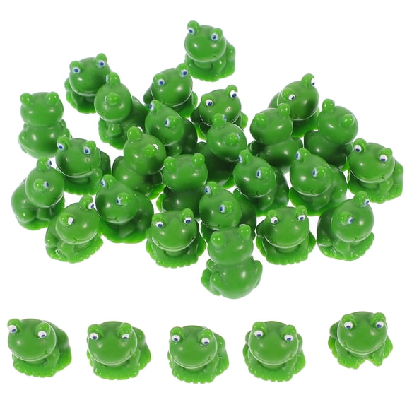 OUNONA 30Pcs Mini Simulation Frogs Reptile Box Resin Animal Landscaping Frog Ornaments