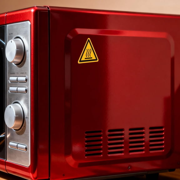 OUNONA 30Pcs Heat Warning Stickers for Industrial Equipment Triangle Thermal Label Stickers Yellow