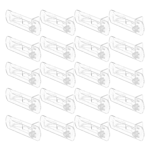 OUNONA 30Pcs Transparent Self Locking Shelf Pegs for Furniture Cabinet Shelf Supports
