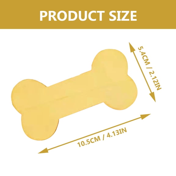 OUNONA 30Pcs Wooden Bone Shaped Tag Creative Gift Packing Tag DIY Label Decoration