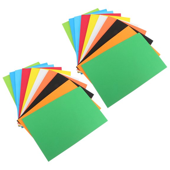 OUNONA 30Set Handicraft Sponge Sheets in Assorted Color for Creative Art Creation