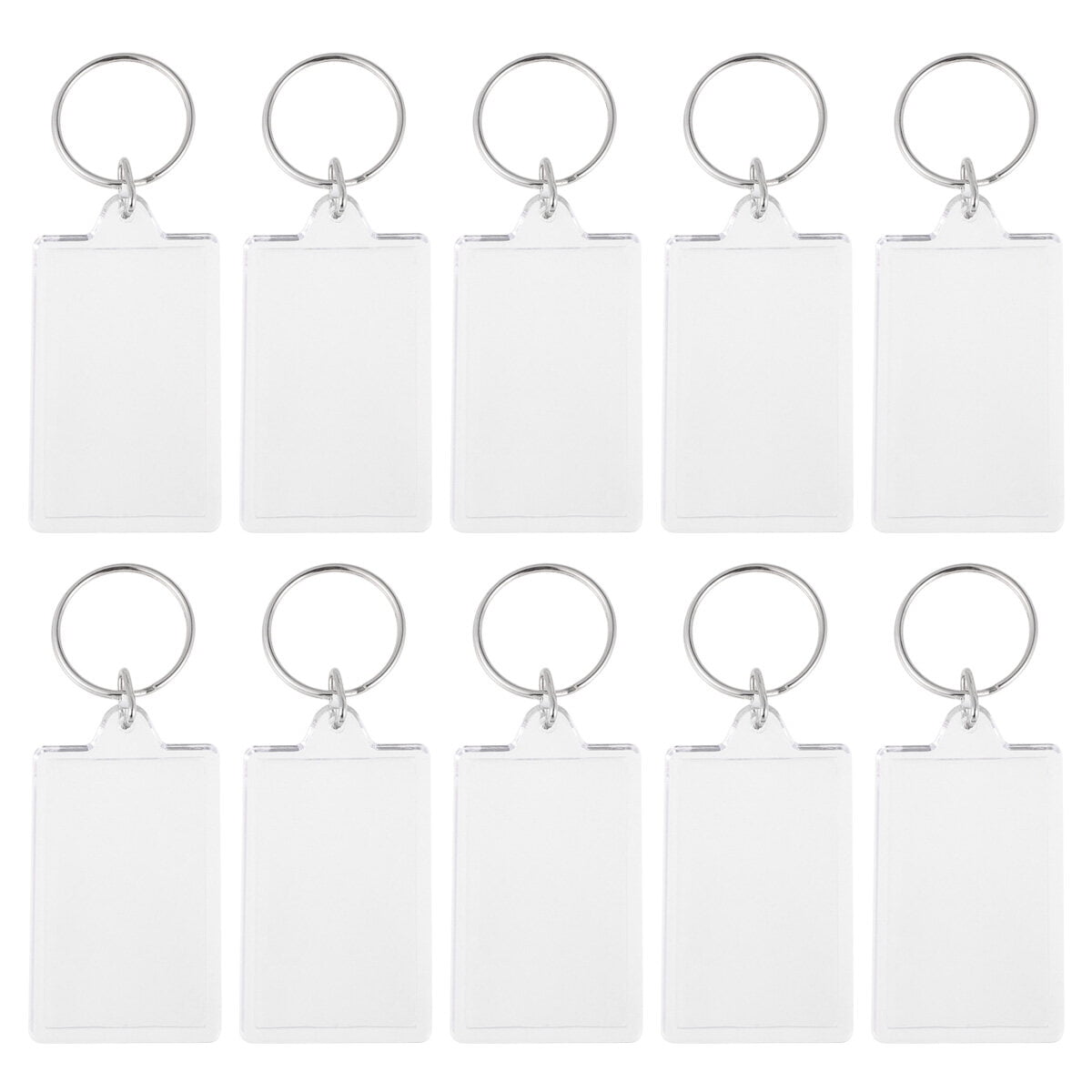 OUNONA 30pcs Acrylic Key Chain Photo Frame Key Ring Creative ...