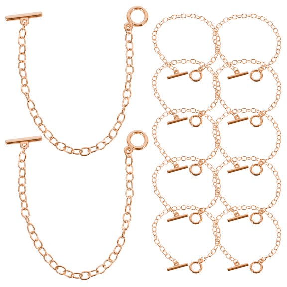 OUNONA 30pcs Toggle Chain Bracelet for Women Alloy Rose Anti Rust Daily Life