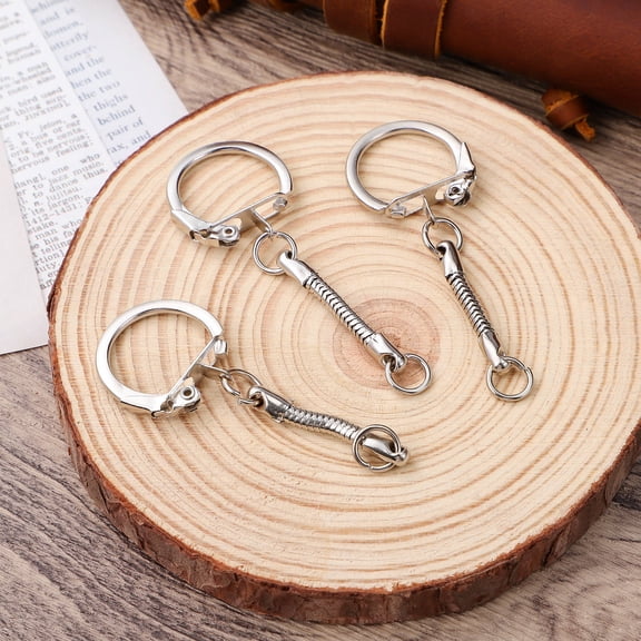 OUNONA 30Pcs Snake Chain Key Rings for Keys with Lightweight Portable Design and Secure Locking Clasp