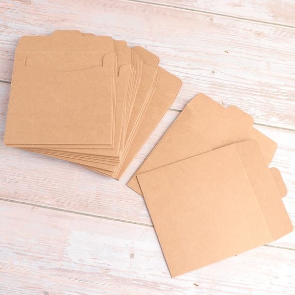 OUNONA 30pcs Packaging Envelopes CD DVD Kraft Paper Sleeves Disc Paper Bag