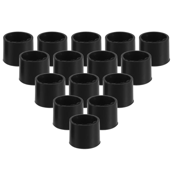 OUNONA 30pcs Rubber Safety Cap For Home Improvement Black Round End Caps Flexible Protection