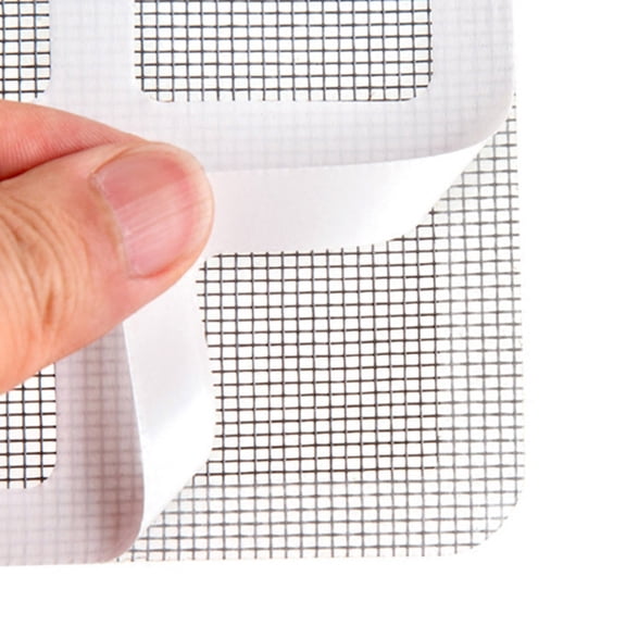 OUNONA 30pcs Grey Polyurethane Mesh Screen Repair Patch for Home Window Curtains and Screens