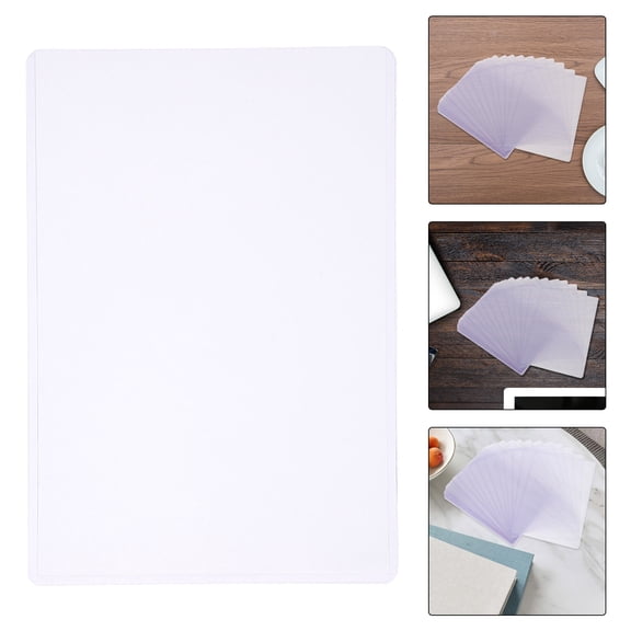 OUNONA 30pcs Transparent Plastic Card Holders for B6 Size Clear Hard Plastic Sleeves for Photos Picture Card Protectors Hard Card Holders