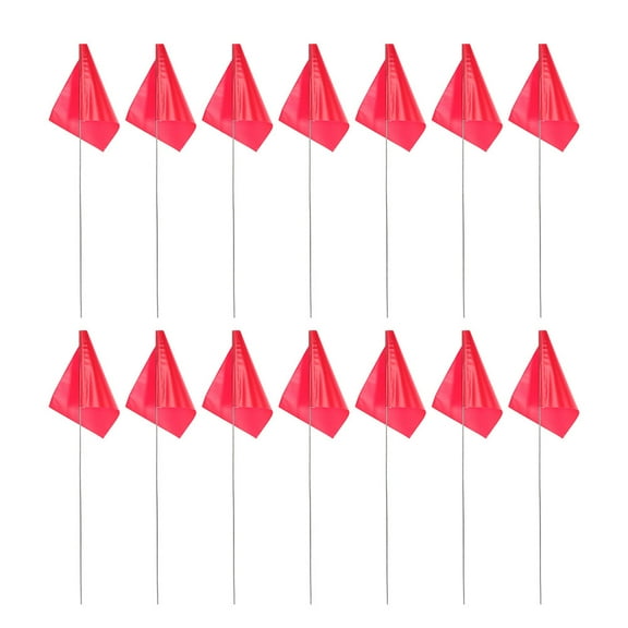 OUNONA 30pcs Triangular Marking Flags for Garden Irrigation, Landscaping, Lawn Markers, Pet Sprinkler, and Construction Use