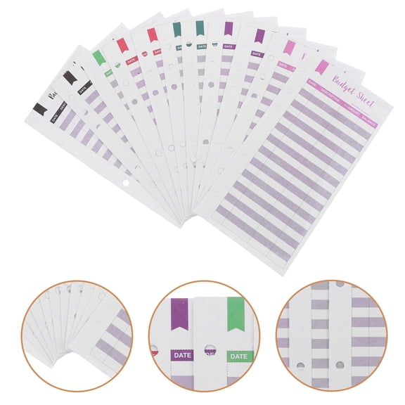 WEAVILUX Cash Binder For Budgeting Assorted Color 36 Sheets Adults