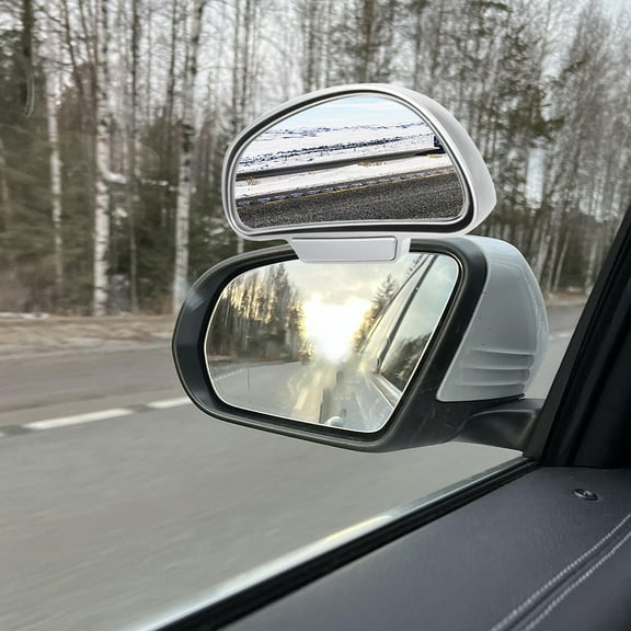 OUNONA 360 Adjustable Degree Wide Back Side Format Mirrors Mirror for Parking Auxiliary Rearview Mirror (Silver Right Side)