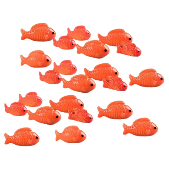 OUNONA 36Pcs Tiny Resin Fish Miniature Fish Shapes Decorative Ornament for Car Decoration