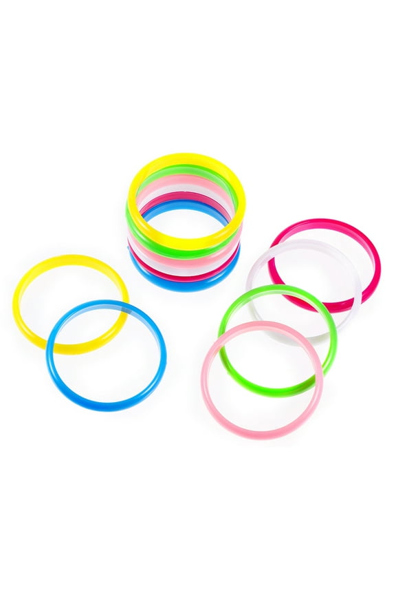 36pcs Fashionable Plastic Bracelets Candy Color Bangle Bracelets Birthday Party Favor Play Bracelets Fashion Accessories