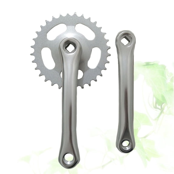 OUNONA 38T Bike Crankset with 170mm Crank Arms and Random Style Chainring Plate for Mountain and Road Bikes