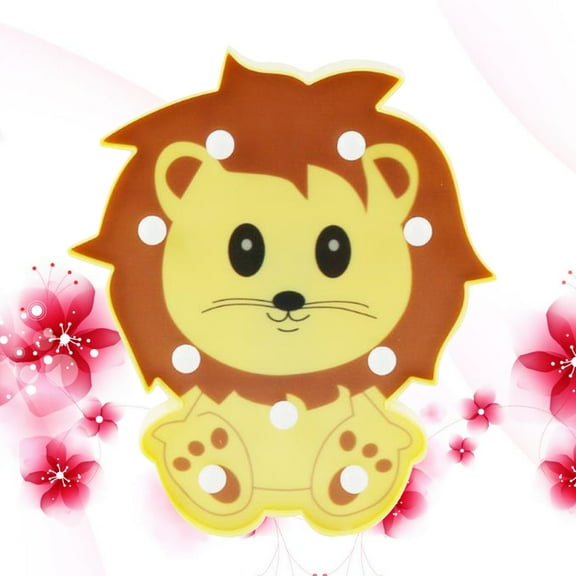 OUNONA 3D Lion Night Light in Multi Color Crafted from Durable Plastic for Home Decor with LED Lighting 2 AA Batteries Not Included