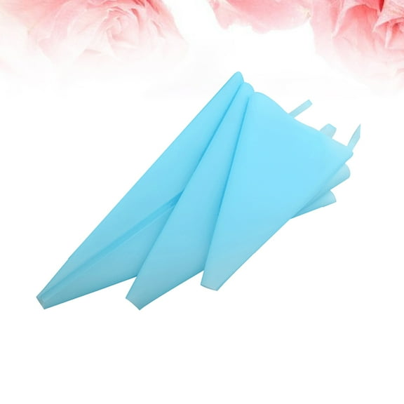 OUNONA Biscuit Decoration Bag 3PCS TPU Pastry Bags Blue Practical Baking Tool Hotel Use