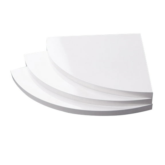 CATIEBYE Corner Wall Shelving White Composite Board 3PCS/Set