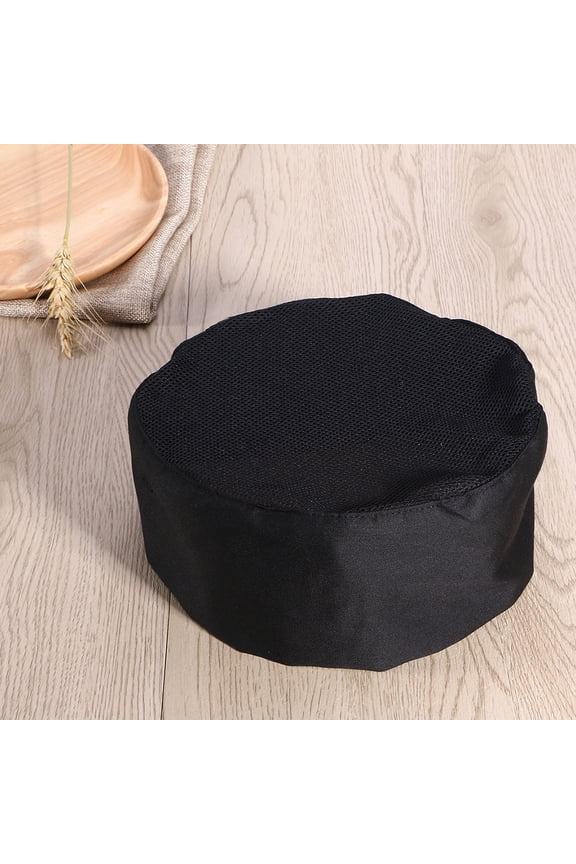 3-Pack Adjustable Black Chef Hats for Men & Women, Breathable Cooking Caps with Soft Comfortable Fabric, Fine Texture