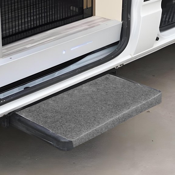 OUNONA 3Pcs Anti-Slip Rv Step Mats Camper Stair Covers Non-Slip Step Runners Rv Step Carpet With Springs For Rv Sturdy Stair Carpet Accessories