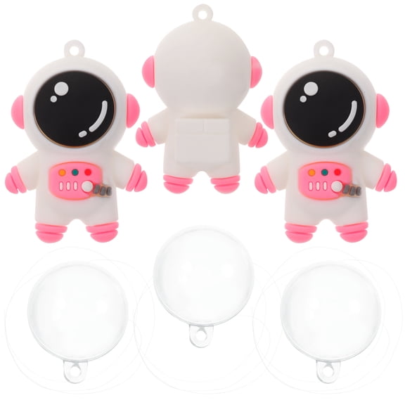 OUNONA 3Pcs Aquarium Floating Figurines Multicolor Astronaut Craft for Underwater Decor