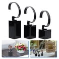 thumbnail image 1 of OUNONA 3-Piece Black Acrylic Jewelry Stand with Watch Storage Organizer Base for Accessories, 1 of 8