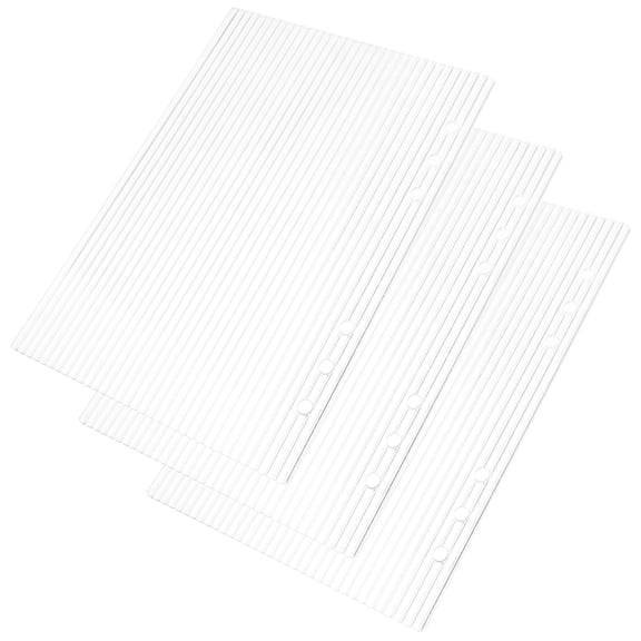 OUNONA 3-Pack Clear Acrylic 6- Binder Covers for A5 Notebooks, Refillable Planner Organizer Accessories