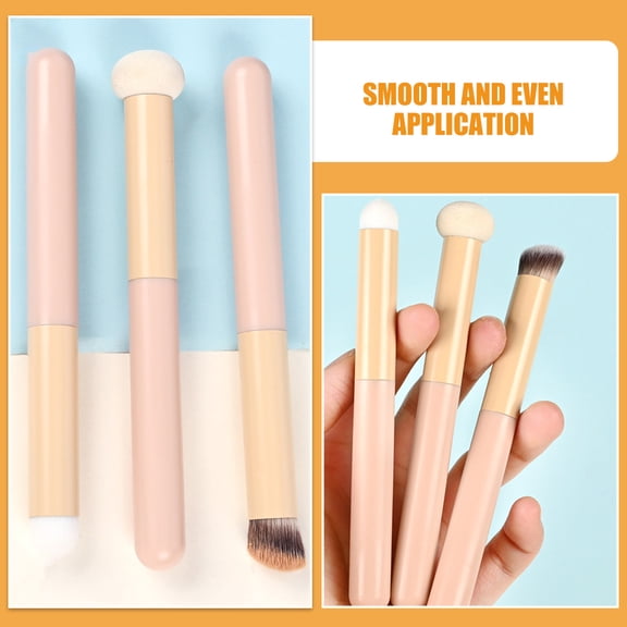 OUNONA 3Pcs Foundation Sponge Powder Brush for Precise Blending Women Portable Assorted Color