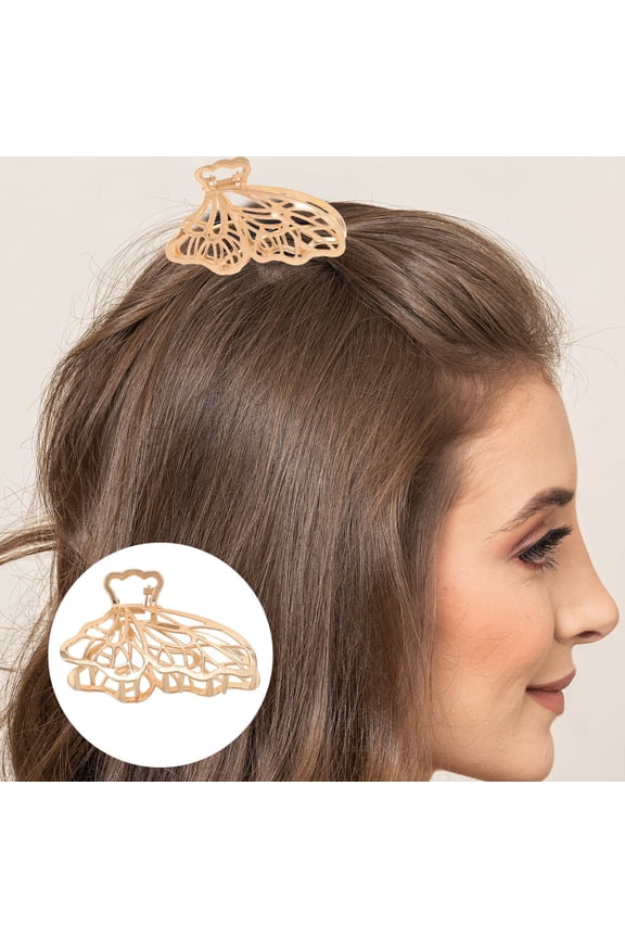 Butterflies Hair Clips Set of 3 Assorted Colors Alloy Decorative Accessories for Women and Girls