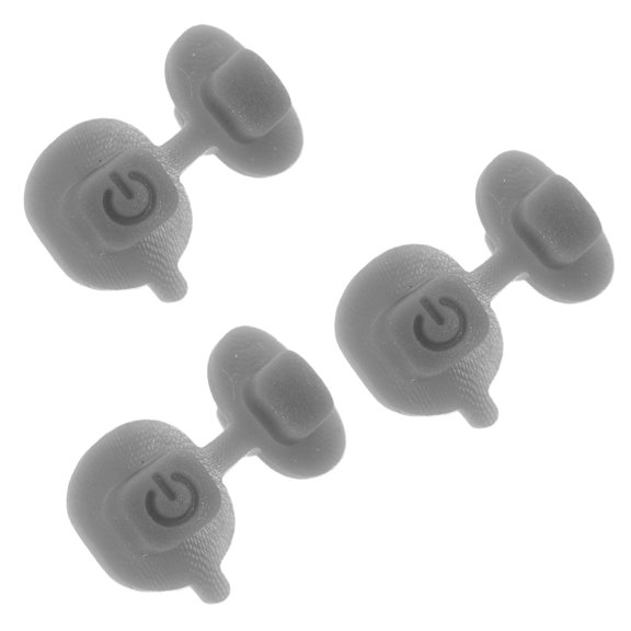 OUNONA 3-Pack Grey Silicone Button Replacement for Handheld Microphone , Shock Absorbing Audio Equipment Parts