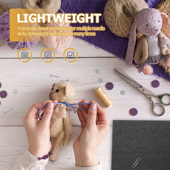 OUNONA 3Pcs High Density Foams Blocks Needle Felting Pin Cushion for Wool Craft Workbench