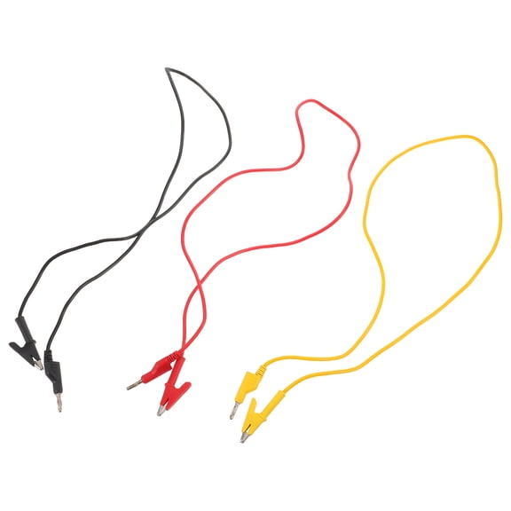 OUNONA 3Pcs High Voltage Resistant Banana Plug Test Wire with Alligator Clips