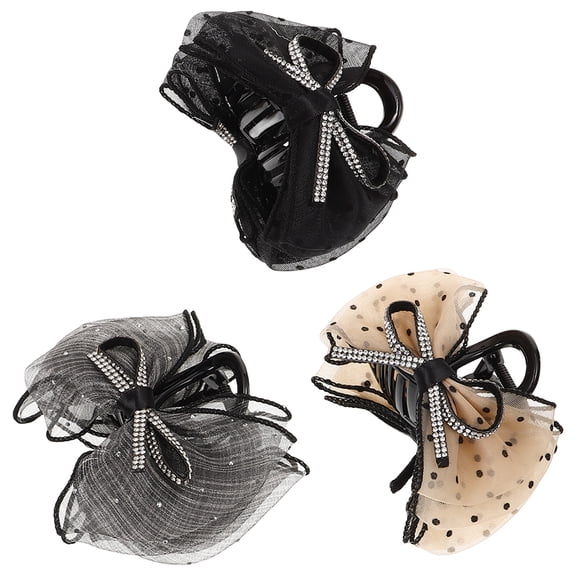 OUNONA Large Shark Jaw Clips for Thick Hair Assorted Color Easy to Wear 3Pcs