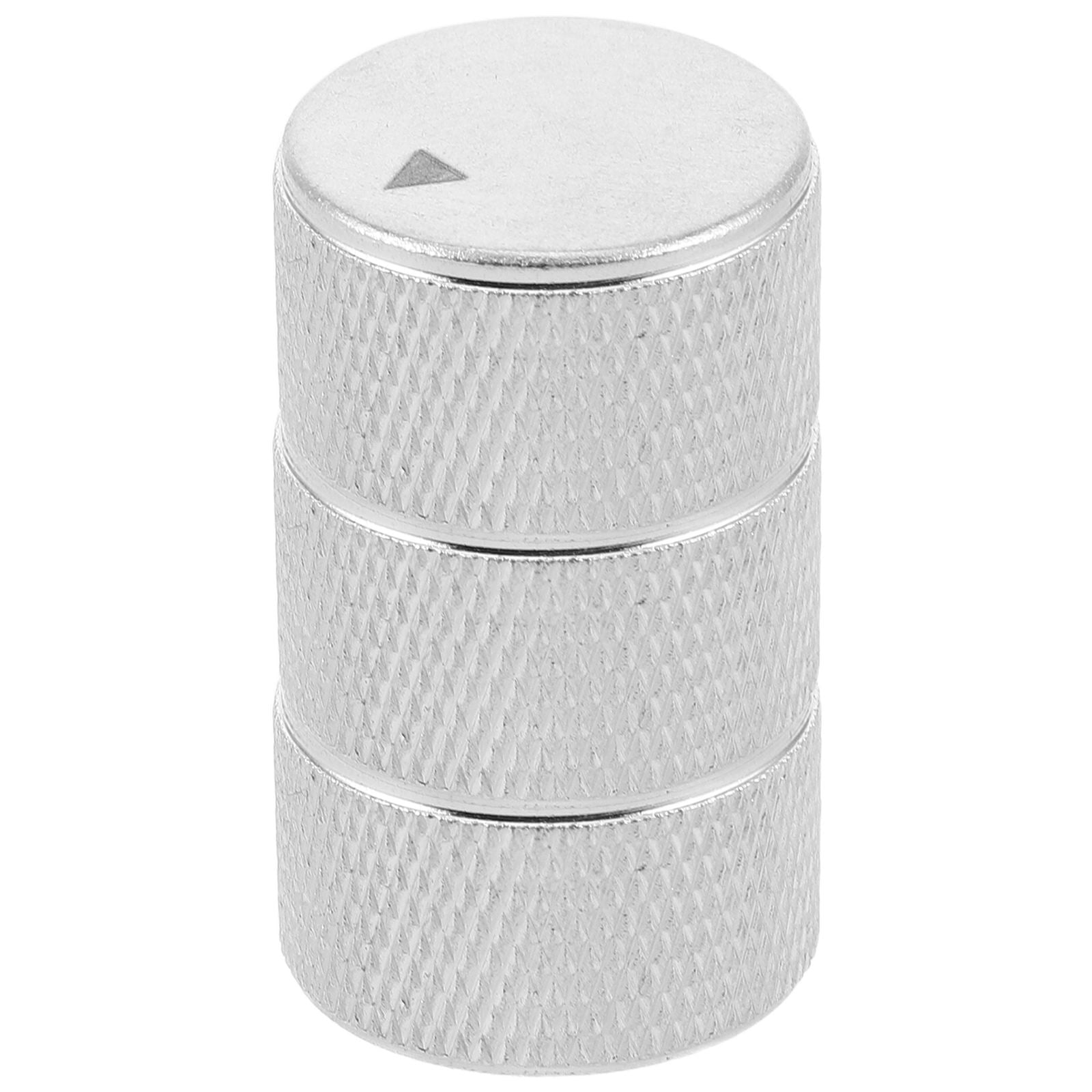 OUNONA Silver Aluminum Potentiometer Knob for Guitars Smooth Sound Control 3Pcs
