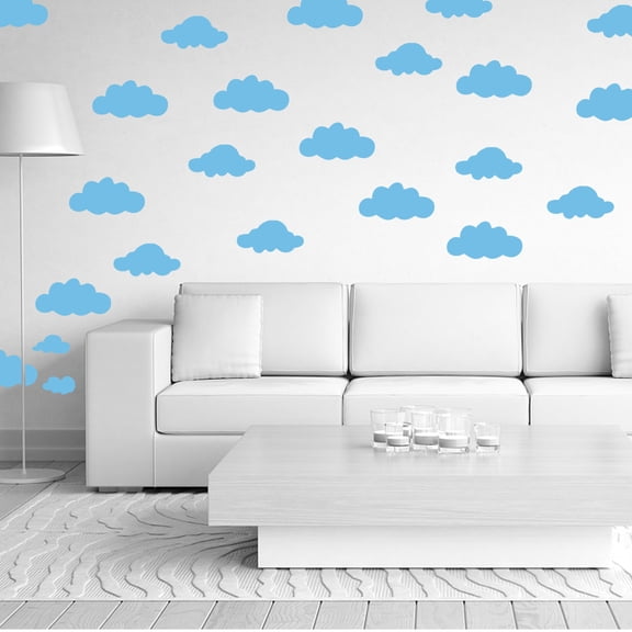 OUNONA 3-Pack Cloud Pattern Wallpaper Stickers for Furniture Decor, Easy to Apply and Remove, PVC Material