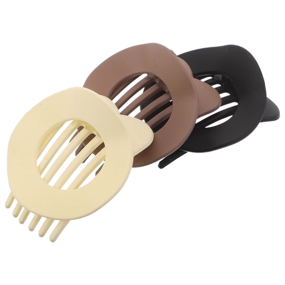 OUNONA Hair Accessories Multi-Color Pc Plastic Fine Craftsmanship Highly Practical 3Pcs