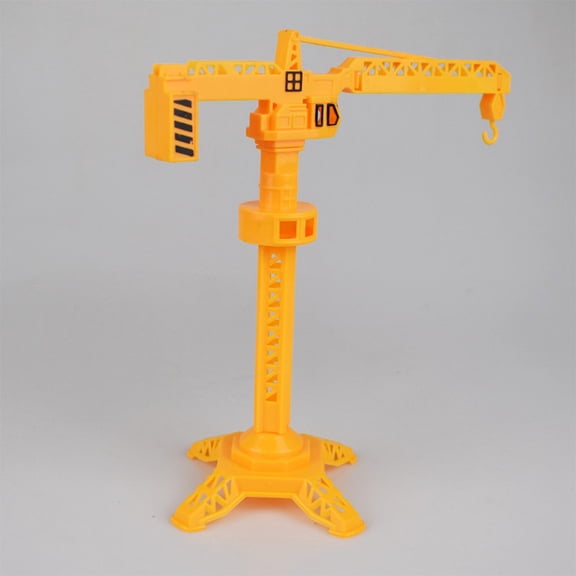 OUNONA 3-Piece Mini Tower Crane Toy Set, Orange Rotatable Construction Crane for Kids, Ideal for Thanksgiving and Holiday Celebrations