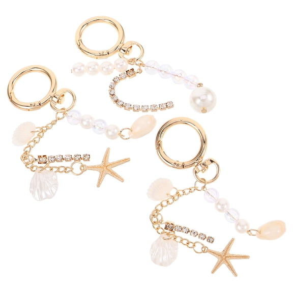 OUNONA 3Pcs Phone Chain Strap with Stylish Sea Shell Design Assorted Colors Phone Accessories