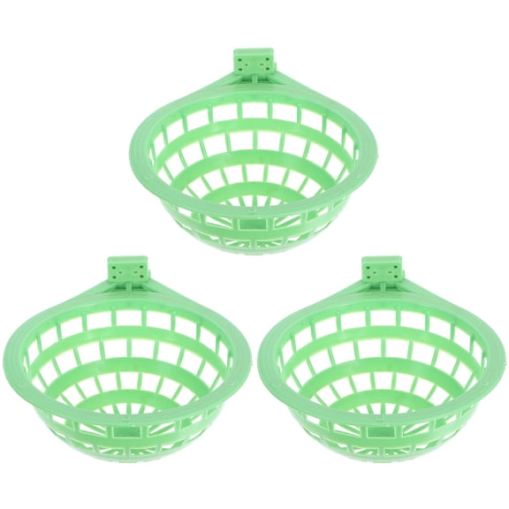 OUNONA 3Pcs Plastic Bird Nest Bird Breathable Bird Nesting Bowl Pigeon Egg Hatching Nest Quail Pigeon Breeding Plastic Bird Nest Pigeon Nesting Bowl