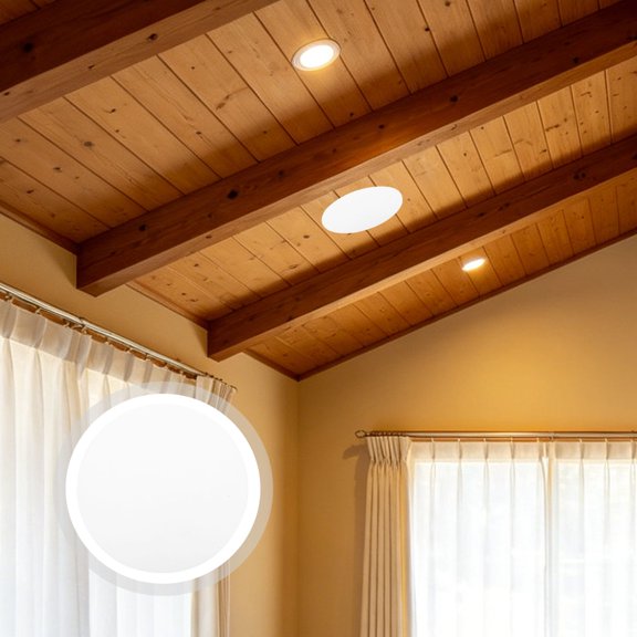 OUNONA 3Pcs Round Ceiling Light Diffuser Panels White Frosted Acrylic for Home LED Light Softening