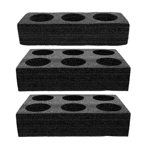 OUNONA Reusable Coffee Cup Holder Set of 3 Black Portable Takeout Cup Carrier for Travel and Daily Use